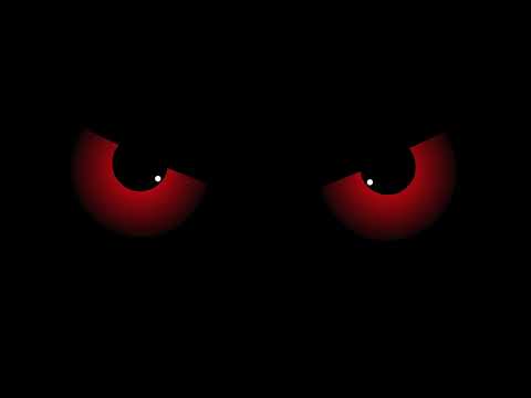 Halloween VJ Loop - Creepy Animated Blinking Eyes in Dark