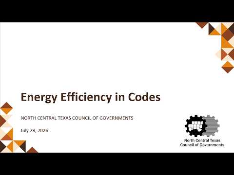Nctcog Webinar Energy Efficiency In Codes