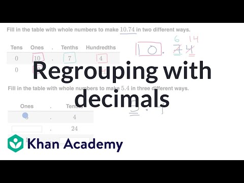 wallpapers Different Ways To Make 5.4 regrouping with decimals video khan