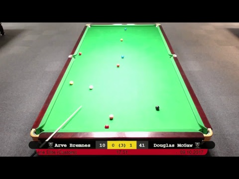 Arve Bremnes - Douglas McGaw, Stord Snookerserie Elite Hausten 2017