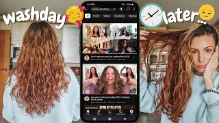 only leave-in & cream on wavy hair? 😨 I tried Sierra Schultzzie's hair routine 😅