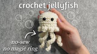 No-Sew Crochet Jellyfish Tutorial | Amigurumi Jellyfish Keychain