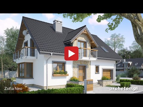 Projekt domu Zofia Neo - archeton.pl - z użytkowym poddaszem 182,6 m2