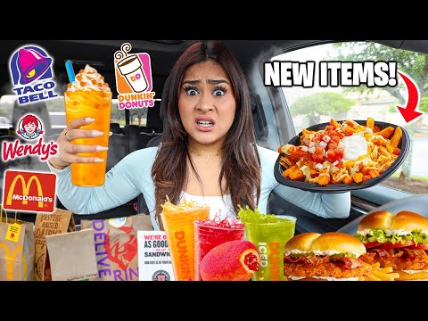 TRYING NEW Menu ITEMS FROM FAST FOOD RESTAURANTS!! *MUKBANG/REVIEW*