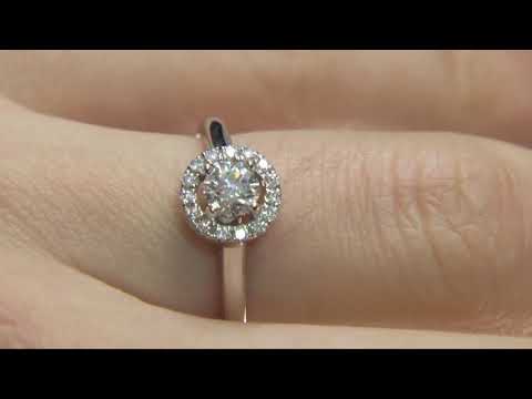 HD001 Halo Diamond Engagement Ring