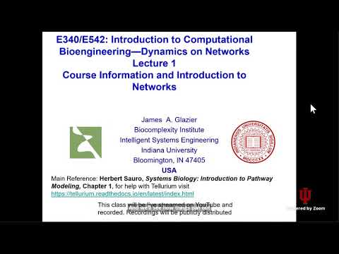 ENG340/542 Network Modeling Lecture 1, An Introduction to Networks, August 24, 2021