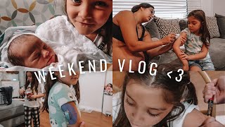 Weekend vlog | Meeting baby, dexcom change, caraway collab