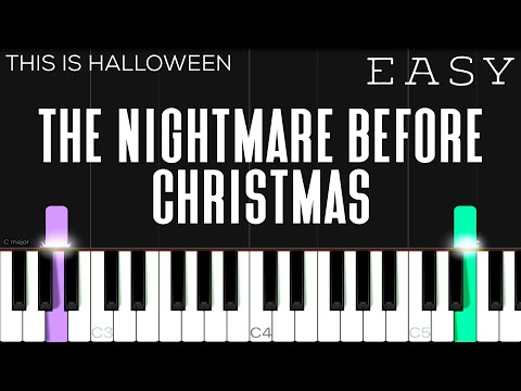 THIS IS HALLOWEEN - The Nightmare Before Christmas | EASY Piano Tutorial