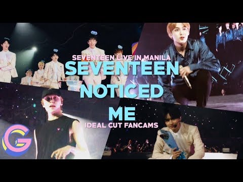 seventeen live in manila: ideal cut VIP fancams + getting noticed