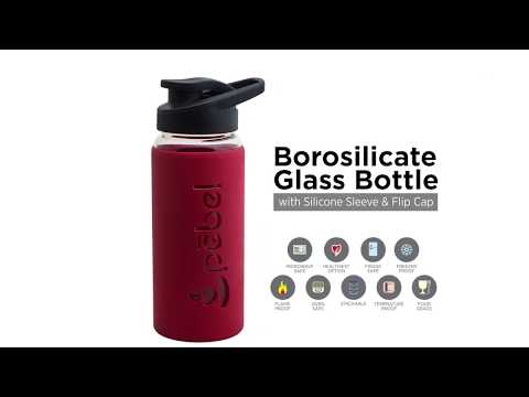 550ml personalized borosilicate glass bottle, for drinking w...