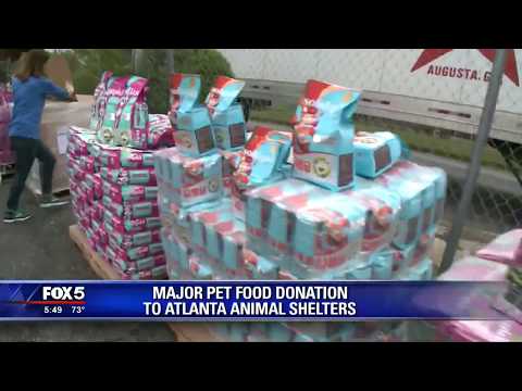Major pet food donation to Atlanta animal shelters