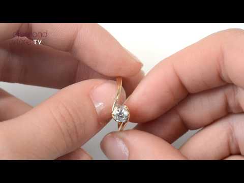 UT20 55A - Lovely Leah 18K Gold Diamond Engagement Ring 0.33CT-F-G/VS