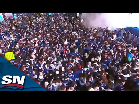 The Moment It Finally Happened: Maple Leafs Players, Fans React To Tavares' OT Winner.