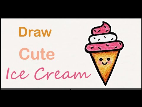 How to draw an ice-cream/ice cream 🍦drawing!! Beautiful ice-cream drawing/