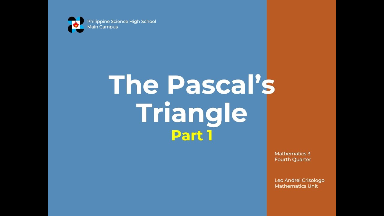 Patterns in Pascals Triangle part 1