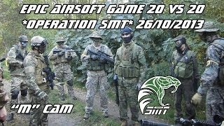 preview picture of video 'Epic AirSoft Game 20 vs 20 ''OPERATION SMT'' 26/10/2013 (M Cam)'