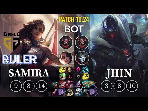 GEN Ruler Samira vs Jhin Bot - KR Patch 10.24