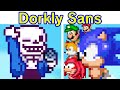 Friday Night Funkin VS Dorkly Sans VS Mario Sonic Luigi Knuckles For Hire Song FNF Mod
