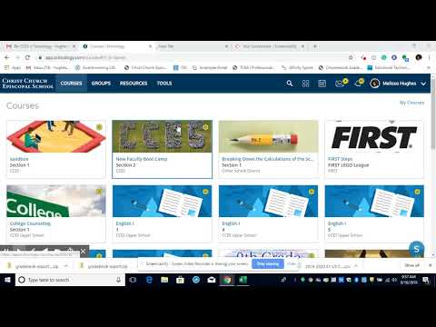Schoology Link Course Sections