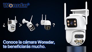 ¿Cómo se conectan y configuran las cámaras de vigilancia Wonsdar de doble objetivo?