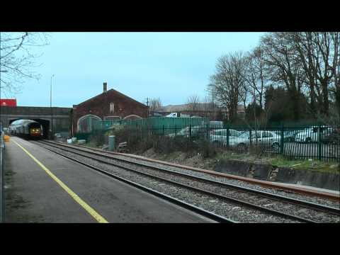57009 & 57012 pass Yate with Nuclear Flask    11/03/14