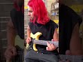 Omer Fedi playing a James Tyler USA Dann Huff Yellow Classic Floyd Rose @ James Tyler Factory