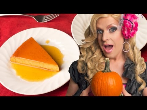 Cooking with Drag Queens: Pumpkin Pie Flan with Pandora Boxx