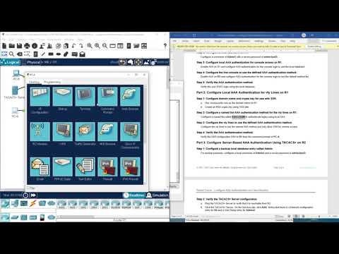 (CCNP ENCOR v8) 26.2.5 Packet Tracer - Configure AAA Authentication on Cisco Routers