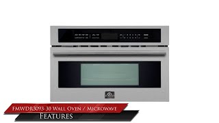Forno Oliena 30-Inch Compact Oven and 1000 Watt Microwave, 1.6 cu.ft, Convection Oven Stainless Steel FMWDR309330 Picture