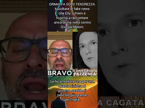 ORMAI FA SOLO TENEREZZA.Ascoltate le fake news che Elly Schlein