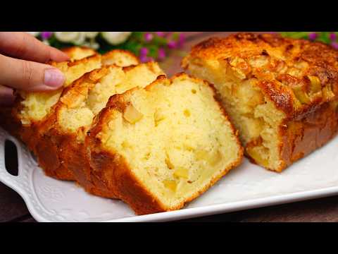 Apple cake in 5 minutes! Simple and very tasty!