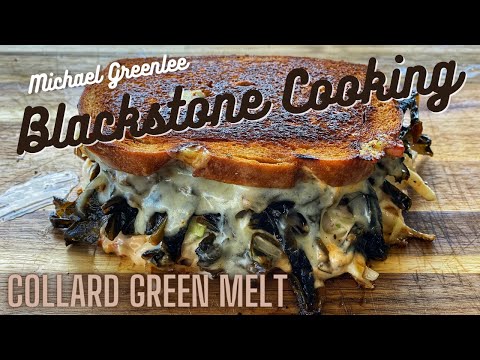Collard Green Melt made on the Blackstone griddle *vegetarian*