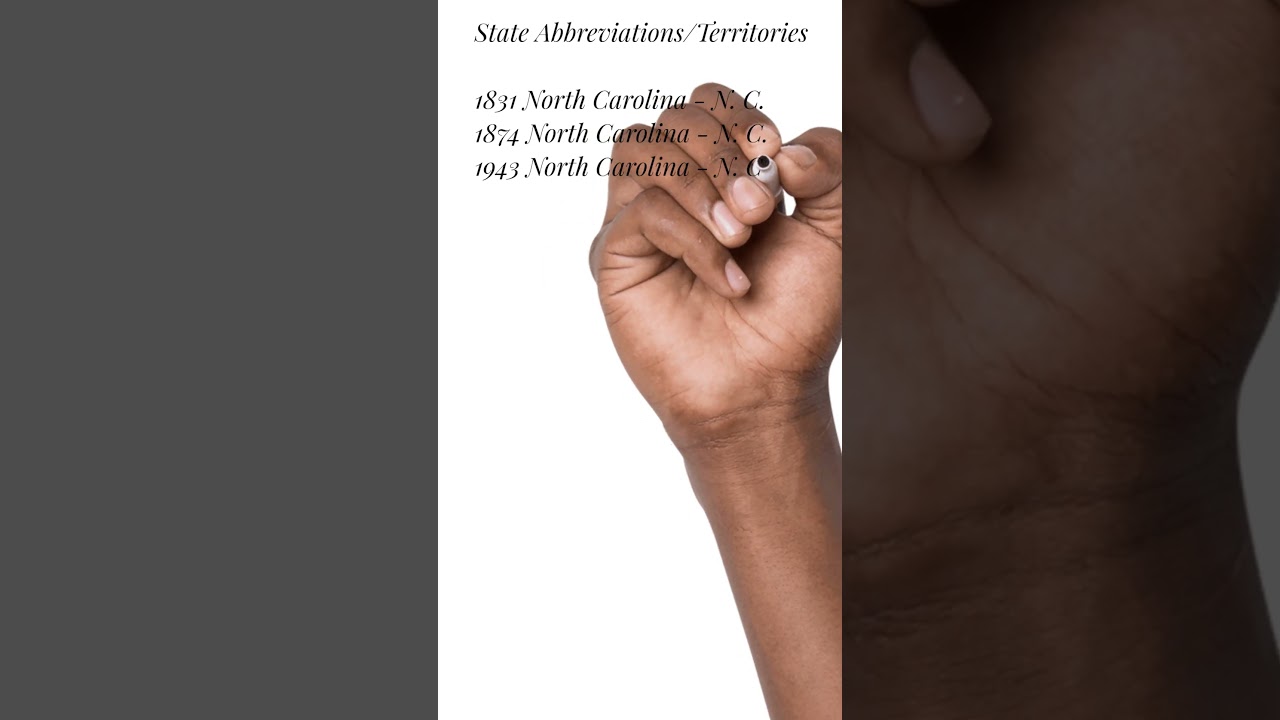 State Abbreviations - North Carolina