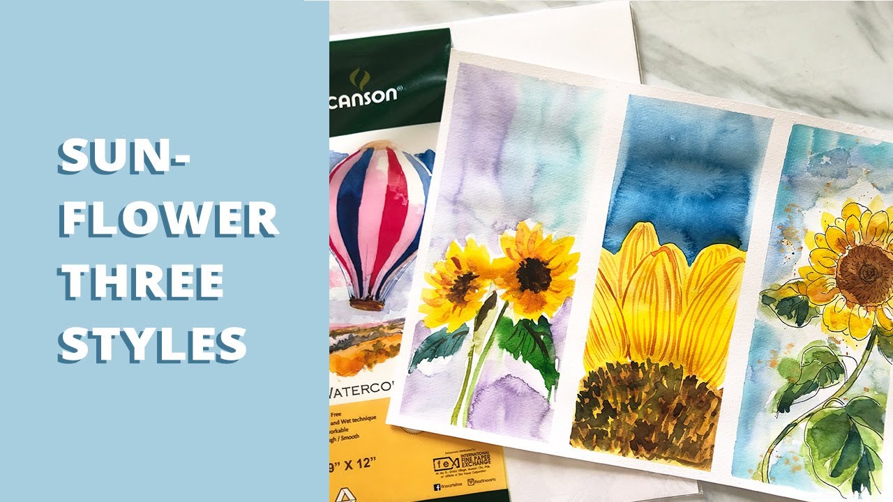 Paint with Me | Watercolor Sunflowers | Canson Watercolor Paper