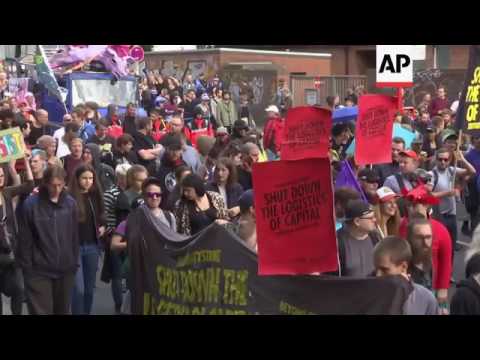 Hamburg anti-capitalist protest ahead of G20