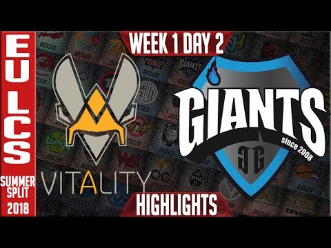 VIT vs GIA Highlights | EU LCS Summer 2018 Week 1 Day 2 | Vitality vs Giants Gaming