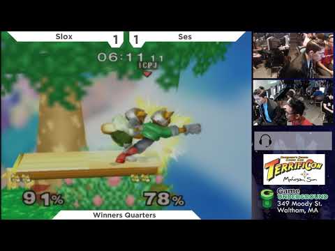 Mass Madness 28 SSBM - Slox (Default Fox) vs. Ses (Green Fox) - Melee WQF