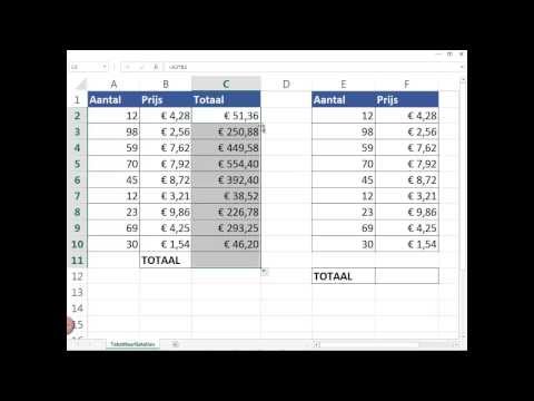 Excel - SOMPRODUCT functie uitgelegd - ExcelXL.nl trainingen en workshops