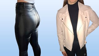 Burning leather jacket and pants