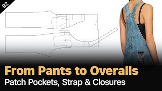 How to Draft Overalls with a Button Closure & Straps | Complete Drafting Guide