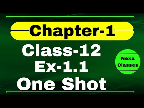One Shot Ex 1.1 Class 12 Math | Relation & Function | One Shot Ex 1.1 Class 12 Math | One Shot |