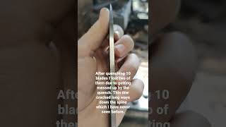 cracked during the quench