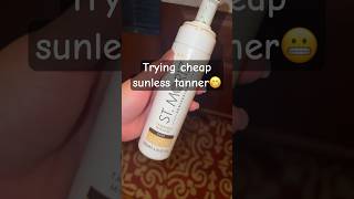 Trying cheap St. Moriz mousse tanner #tanners #sunlesstanning #stmoritz #ultabeauty #fail #nothanks