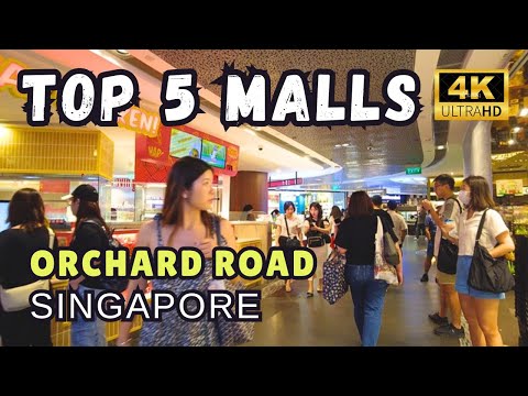 TOP 5 MUST VISIT Malls at Orchard Road~ Singapore Walking Tours [4K]