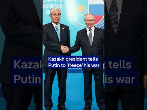 Kazakh president tells Putin to 'freeze' his war | DW News