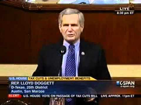 December 16, 2010-- Rep. Doggett's Remarks on SS Payroll Tax Holiday Provision of Tax Deal