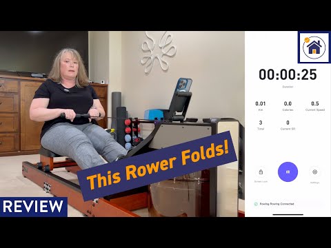 This Rower Folds! KingSmith WR1 Foldable Water Rowing Machine REVIEW - easy to fold and store