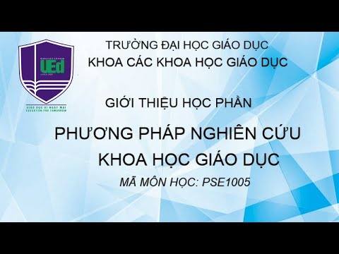 Học phần phương pháp nghiên cứu khoa học giáo dục