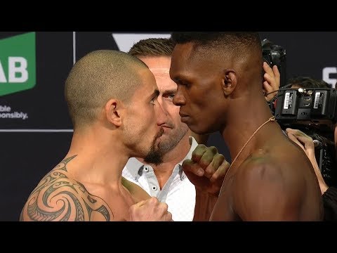 La pesée de l'UFC 243 - Robert Wittaker et Israel Adesanya