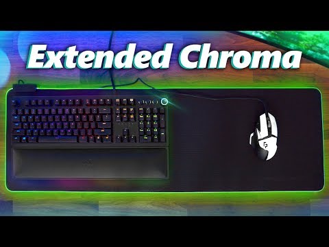 Pelės kilimėlis Razer Goliathus Chroma Mercury White Extended video